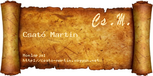 Csató Martin névjegykártya