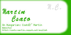 martin csato business card